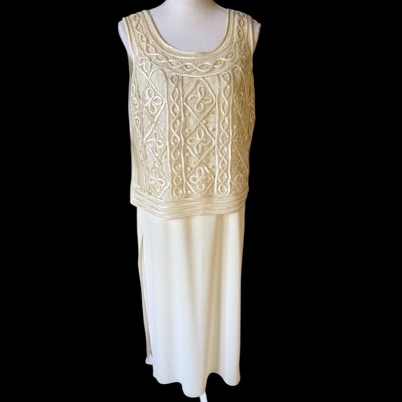 R and M Richards by Karen kwong size 12 excellent condition off-white - Picture 1 of 16